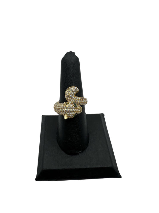 10k Cz Panther Ring