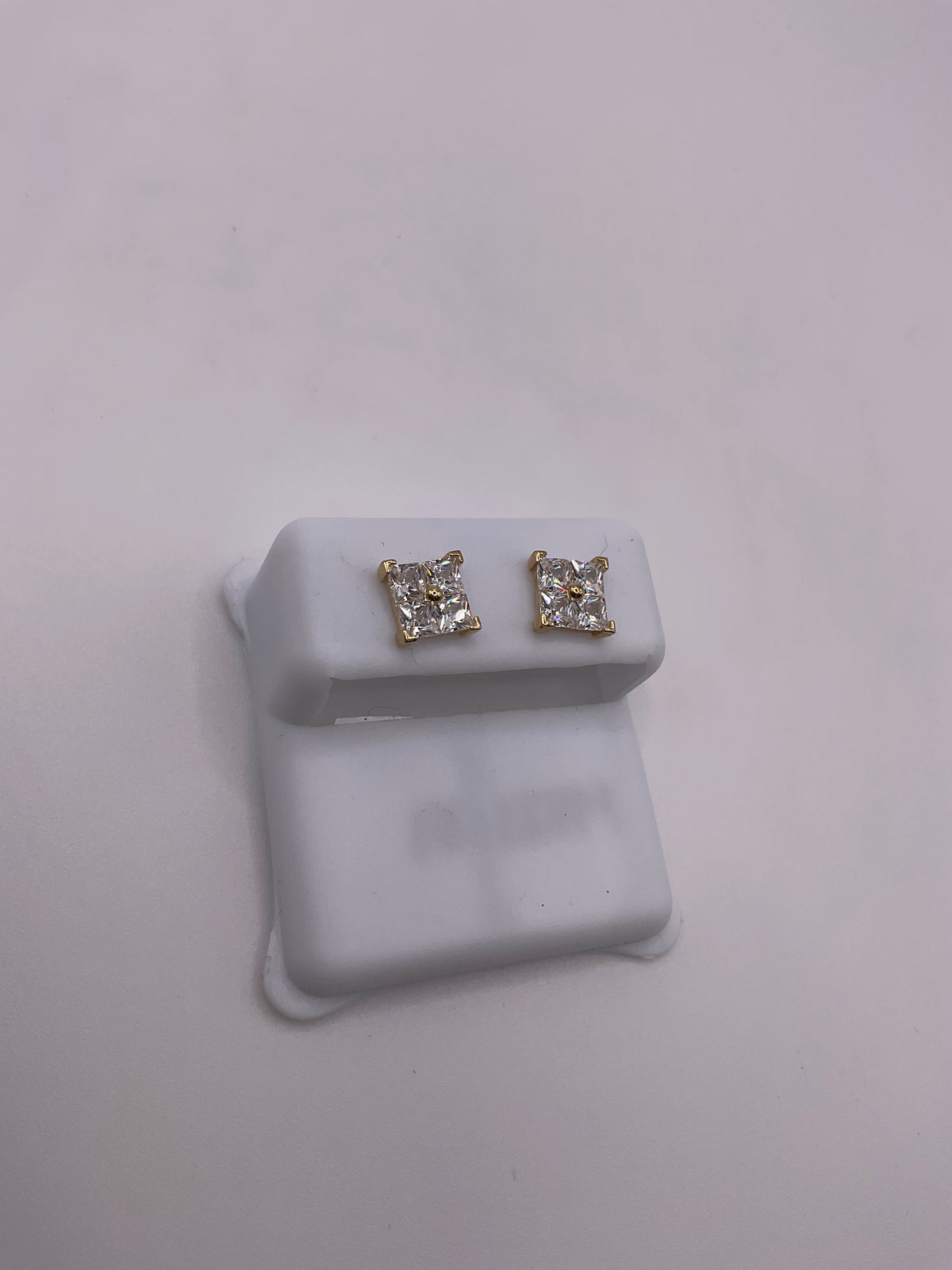 14kt Cz Fancy Earrings Push Back