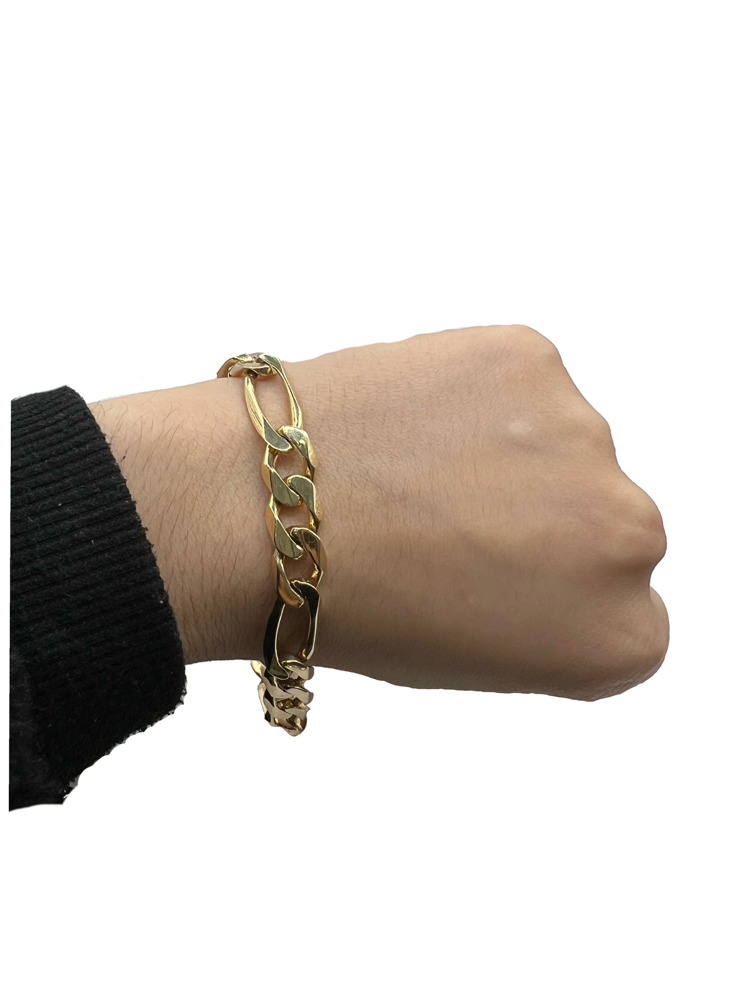 14k Solid Figaro Bracelet
