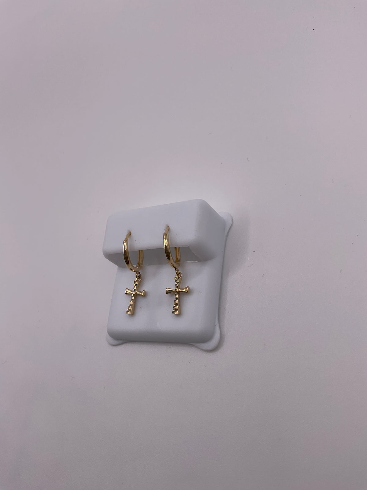 14kt Fancy Cross Dia Cut Earrings