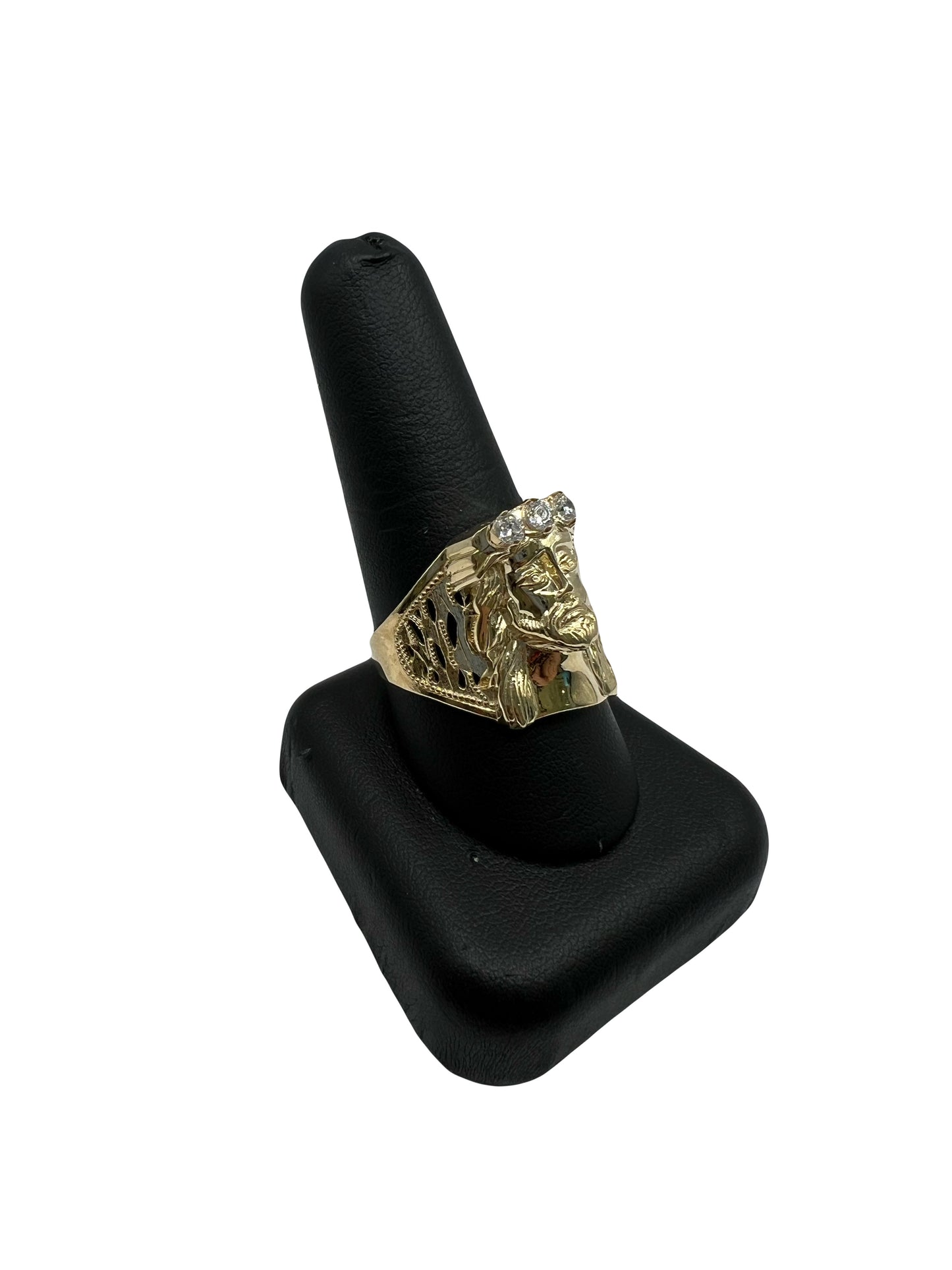 10k Cz Men’s Jesus Pendant