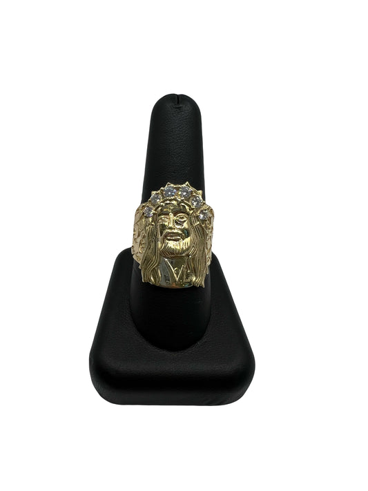 10k Cz Men’s Jesus Pendant