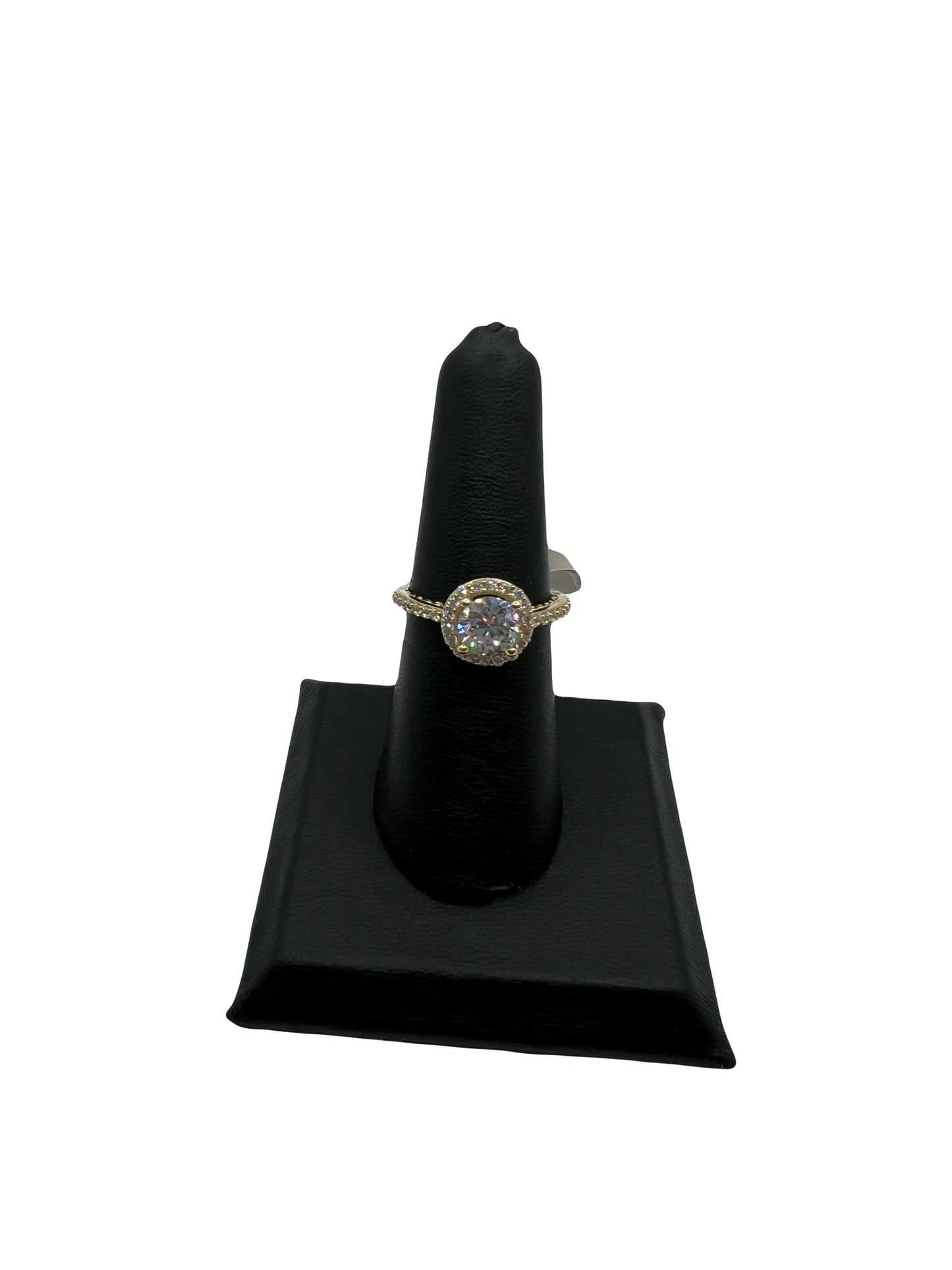 10k Cz Round Ring