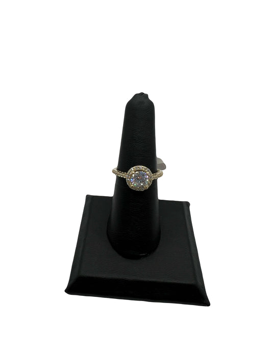 10k Cz Round Ring