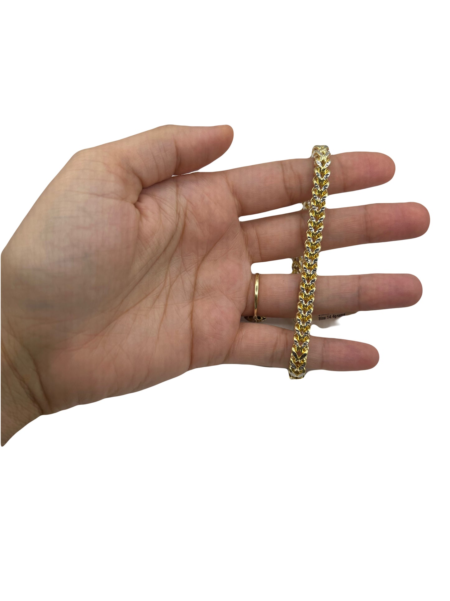 10k Two Tone Franco Bracelet