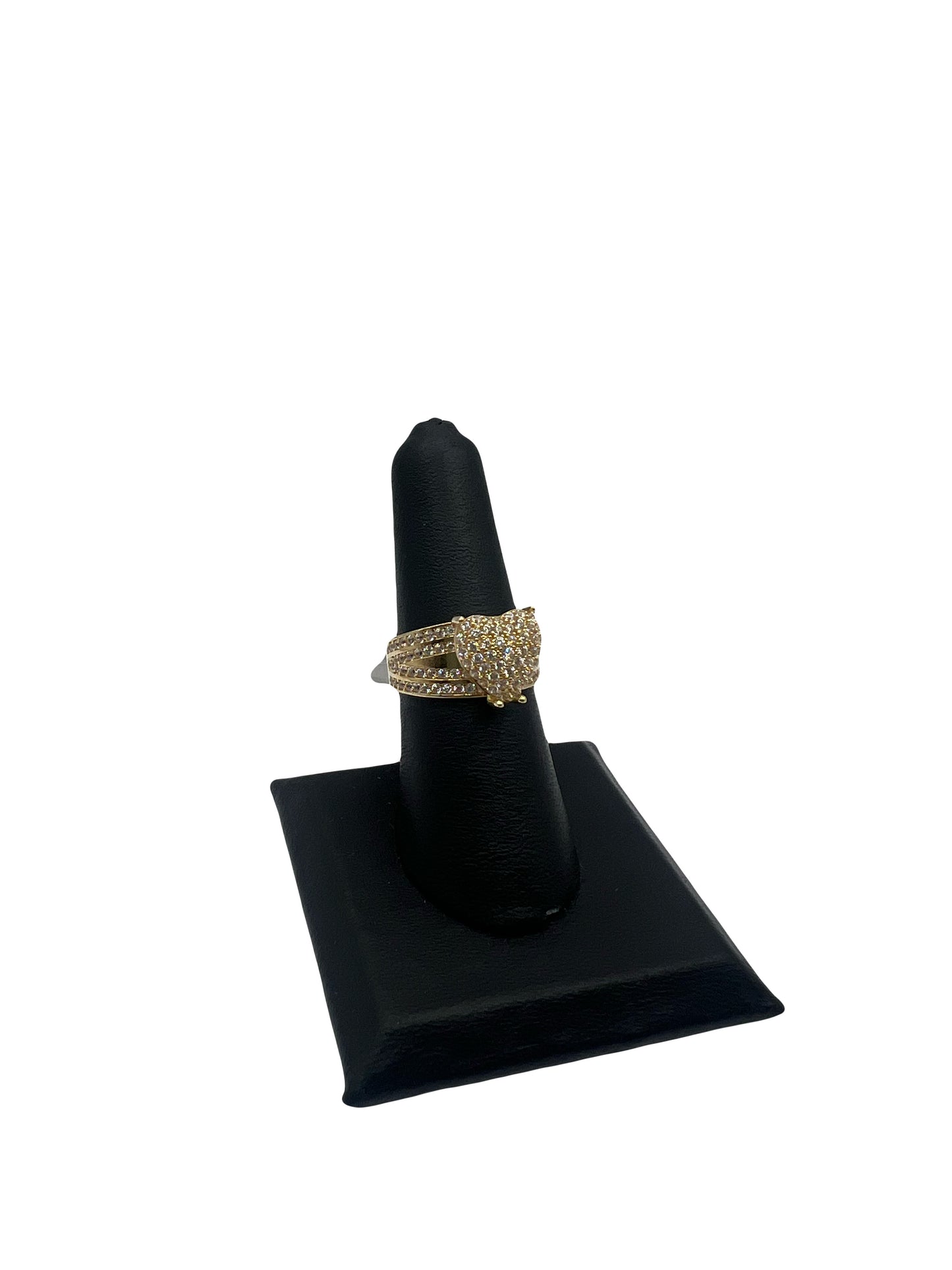 14k Cz Heart Ring