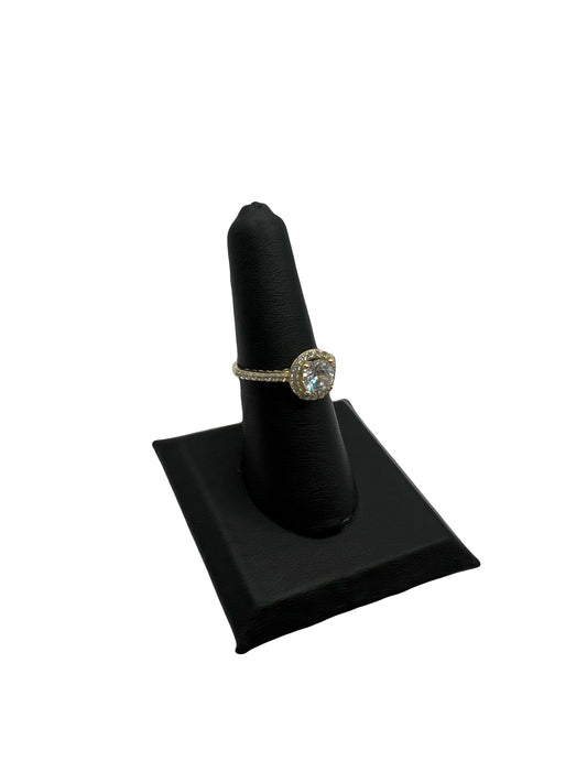 10k Cz Round Ring