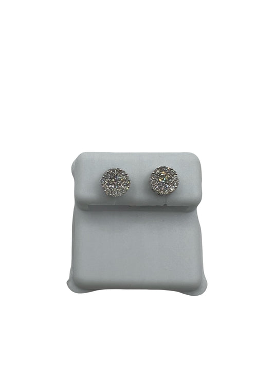 14k Cluster Diamond Earrings