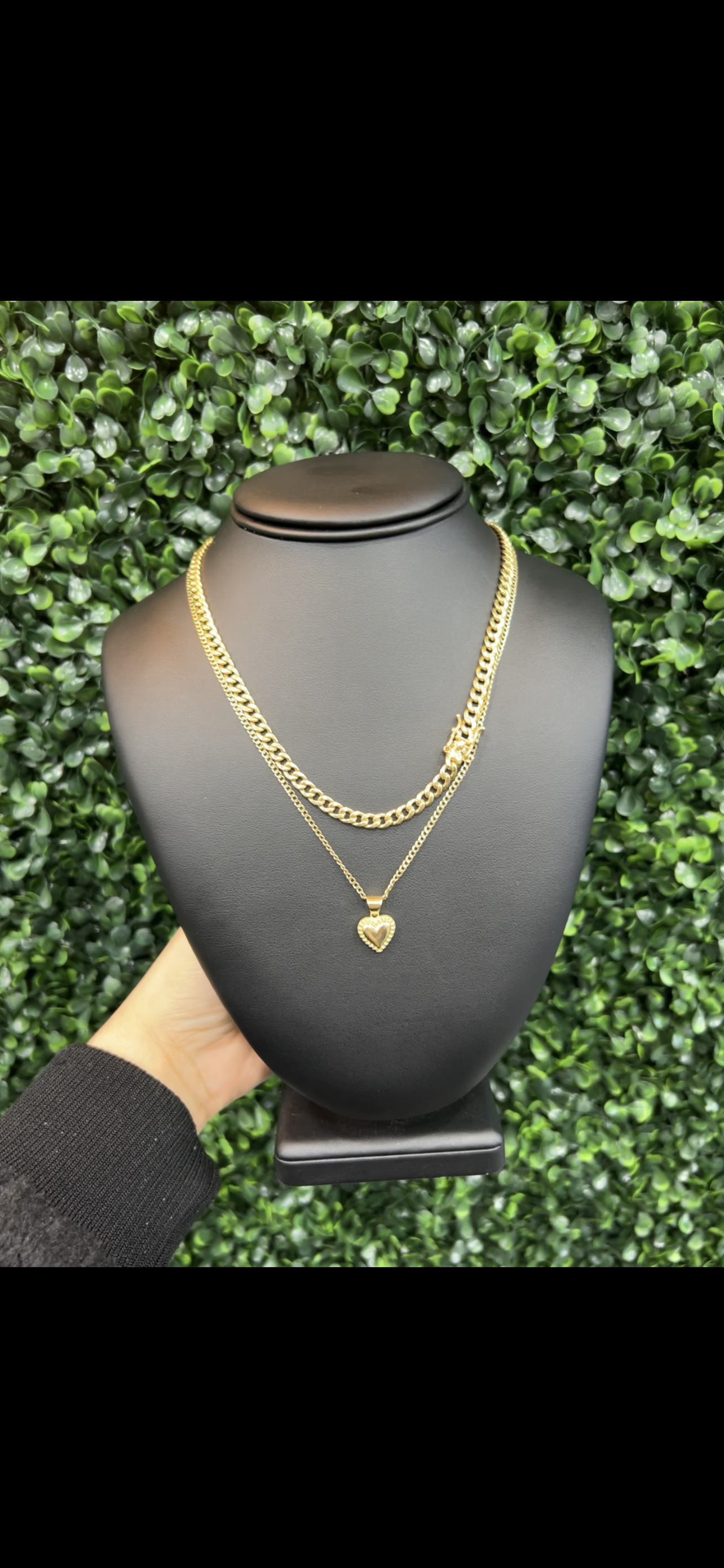 10k Miami Cuban Chain & Cuban Chain with Heart