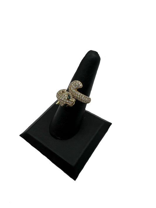 10k Cz Panther Ring
