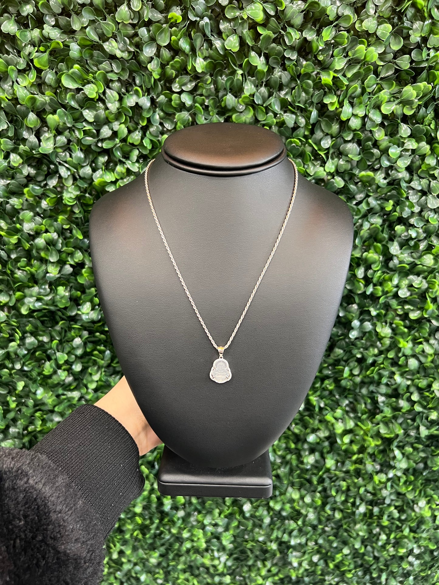 Silver 925 Rope Chain & Buddha Pedant