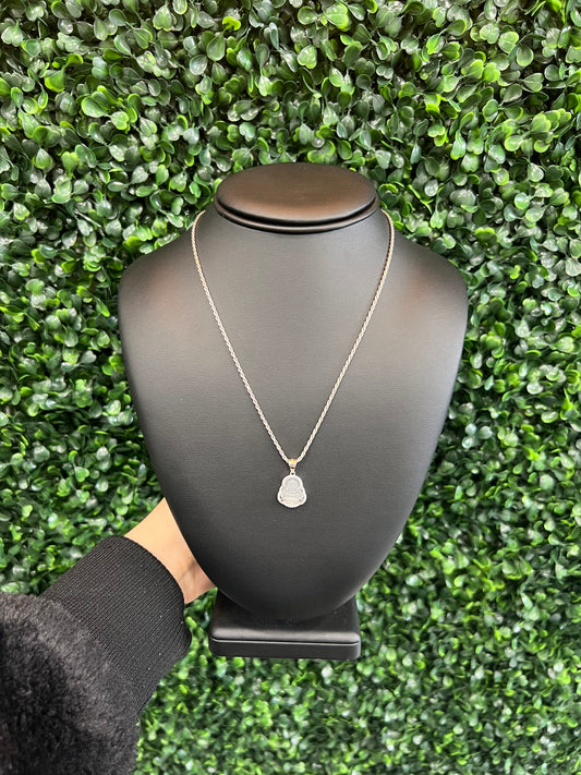 Silver 925 Rope Chain & Buddha Pedant