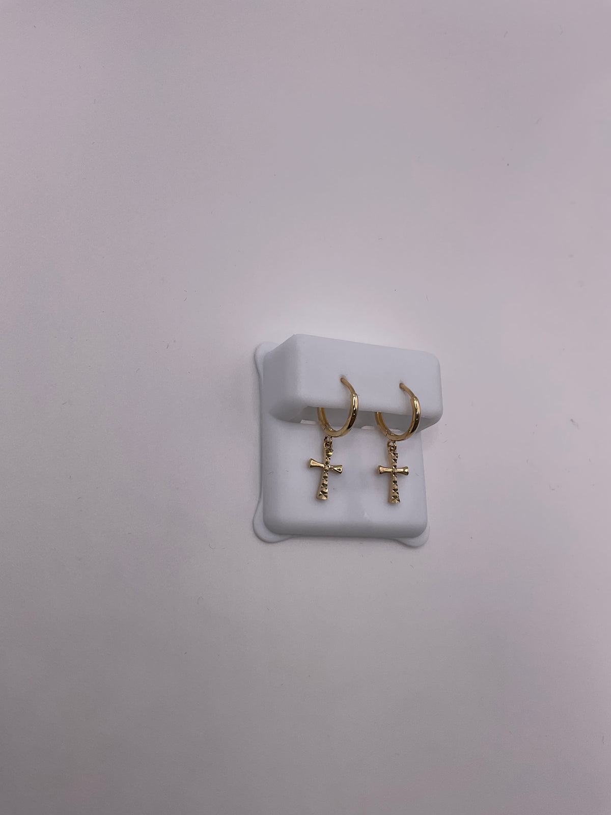 14kt Fancy Cross Dia Cut Earrings