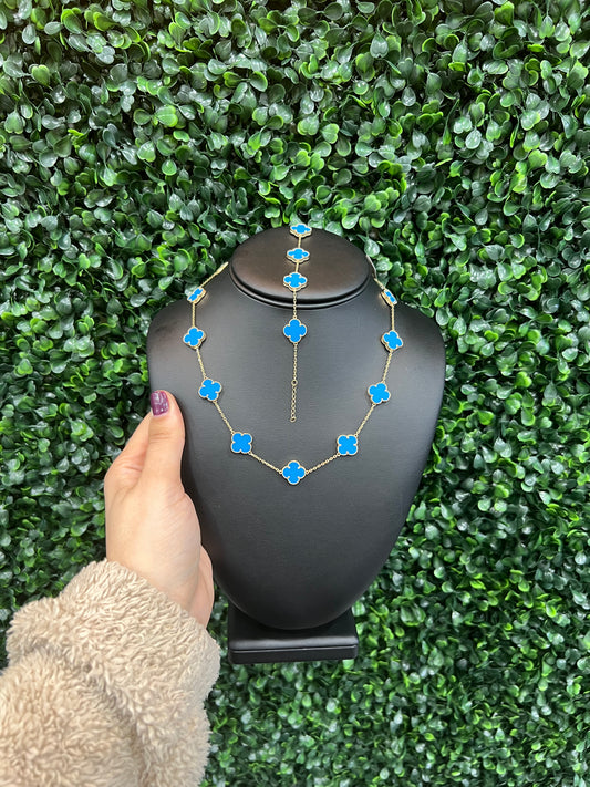 14k Clever Choker & Bracelet in ( Blue )