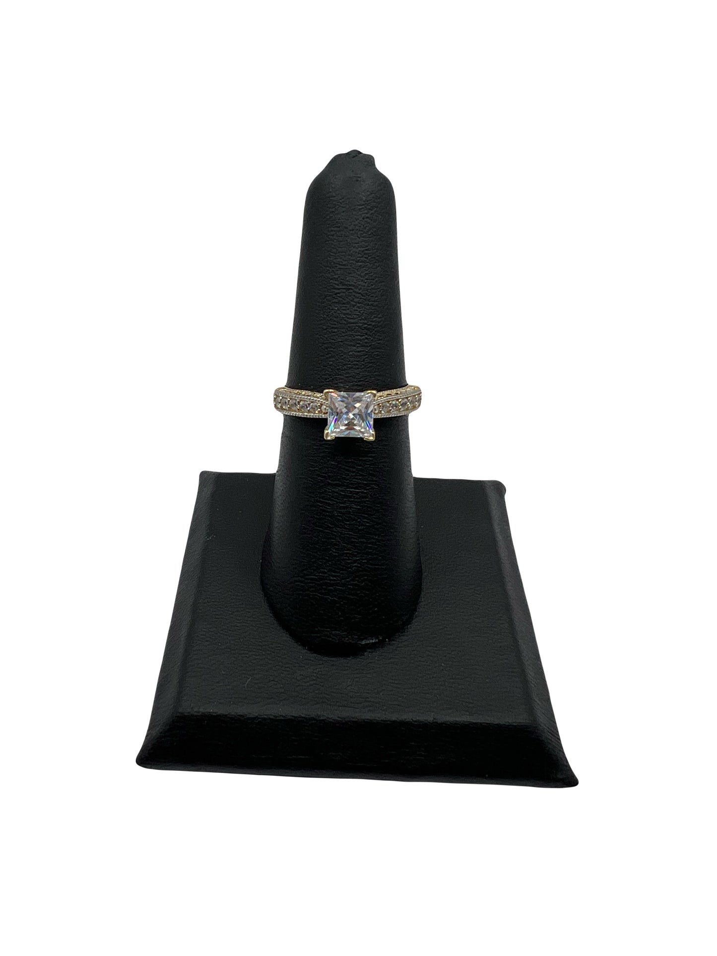 10k Cz Square Ring