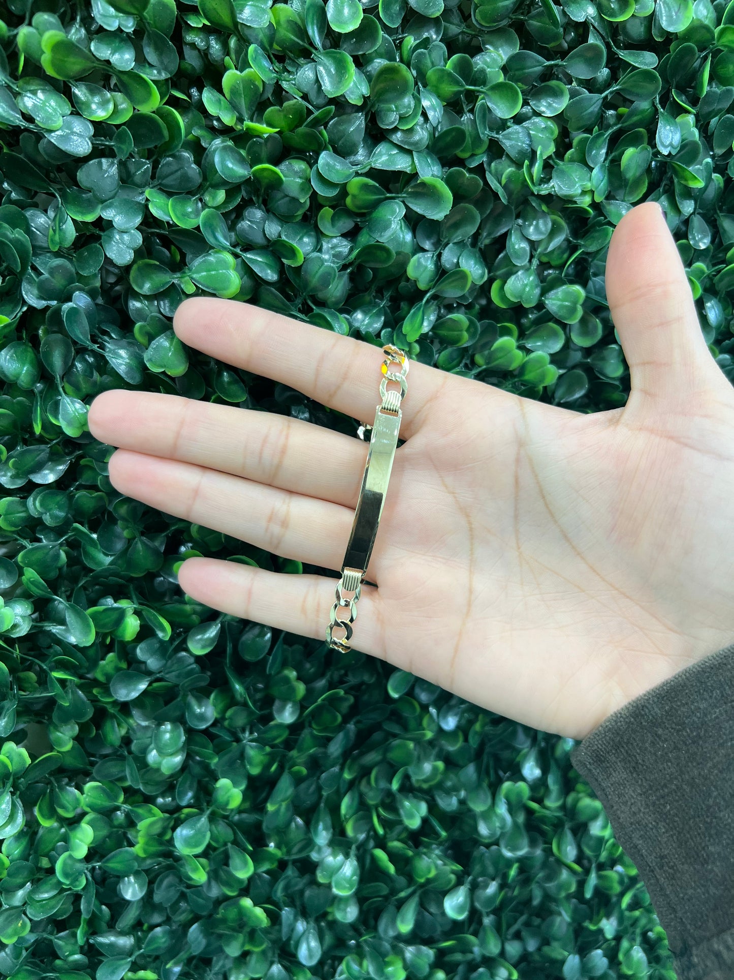 10k Solid Name Plate Bracelet