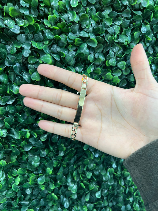 10k Solid Name Plate Bracelet