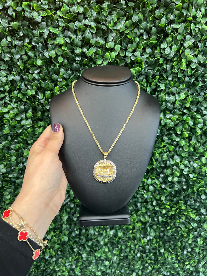 14k Last Supper Pendant & Rope Chain